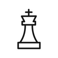 Chess king icon linear graphics sign vector