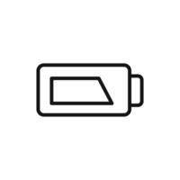 Charging battery icon linear graphics sign vector
