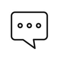 Comment icon linear graphics sign vector