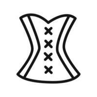 Corset icon linear graphics sign vector