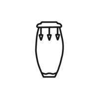 Conga drum icon linear graphics sign vector