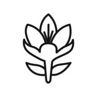 Crocus Icon linear graphics sign vector