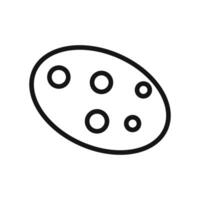 Cookie icon linear graphics sign vector