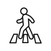 Crosswalk icon linear graphics sign vector