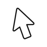 Cursor icon linear graphics sign vector