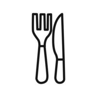 Cutlery icon linear graphics sign vector