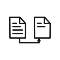 Data transferring icon linear graphics sign vector