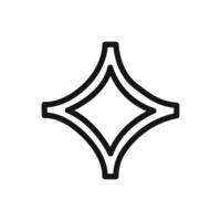 Diamond star icon linear graphics sign vector