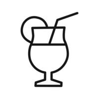 Diet drink icon linear graphics sign vector