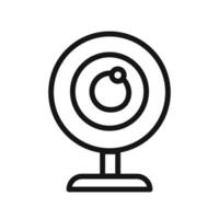 Digital Webcam Icon linear graphics sign vector