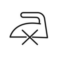 Do not iron icon linear graphics sign vector
