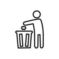 Do not litter icon linear graphics sign vector