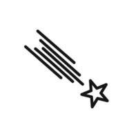 Falling Star Icon linear graphics sign vector