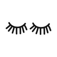 False eyelashes icon linear graphics sign vector
