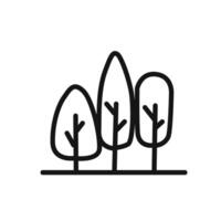 Forest Icon linear graphics sign vector
