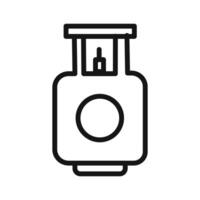 Gas cylinder icon linear graphics sign vector