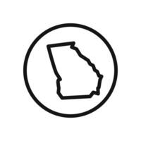 Georgia icon linear graphics sign vector