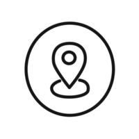 Geo Targeting icon linear graphics sign vector