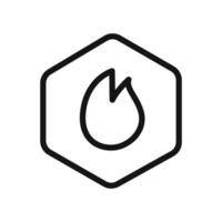 Hot Icon linear graphics sign vector