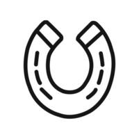 Horseshoe icon linear graphics sign vector