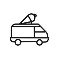 Ice cream van icon linear graphics sign vector