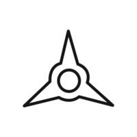 Japanese ninja shuriken icon linear graphics sign vector