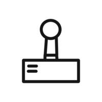 Joystick icon linear graphics sign vector