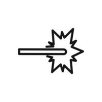Lase Icon linear graphics sign vector