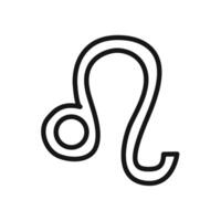 Leo zodiac sign icon linear graphics sign vector