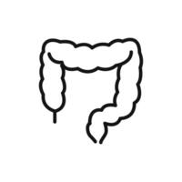 Large intestine icon linear graphics sign vector