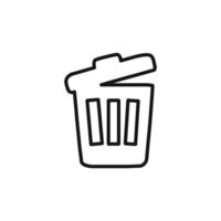 Leftovers Disposal icon linear graphics sign vector