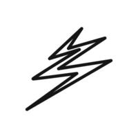 Lightning power charge icon linear graphics sign vector