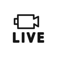 Live icon linear graphics sign vector