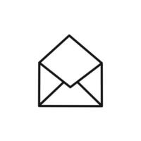 Mail msg icon linear graphics sign vector