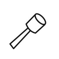 Marshmallow stick icon linear graphics sign vector