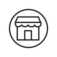 Marketplace icon linear graphics sign vector