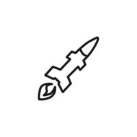 Missile Launcher icon linear graphics sign vector