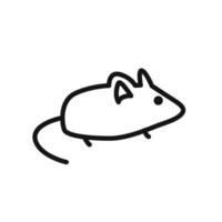 Mouse Animal icon linear graphics sign vector