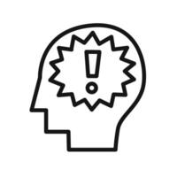 Nervous breakdown icon linear graphics sign vector