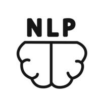 NLP icon linear graphics sign vector