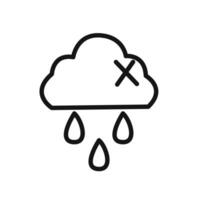 No rain Icon linear graphics sign vector