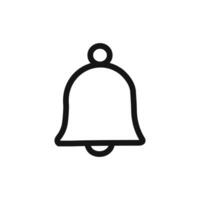 Notification icon linear graphics sign vector