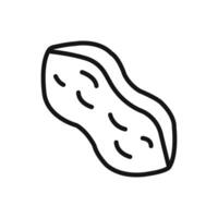 Peanut icon linear graphics sign vector