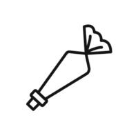 Pastry Bag Icon linear graphics sign vector
