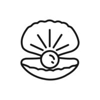 Pearl icon linear graphics sign vector