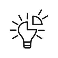 Problem solving skills icon linear graphics sign vector