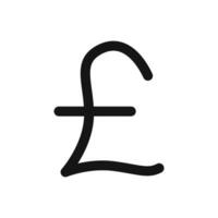 Pound icon linear graphics sign vector