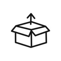 Product release icon linear graphics sign vector