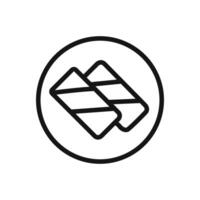 Popiah icon linear graphics sign vector