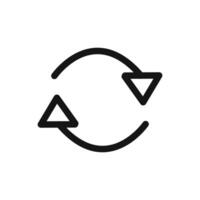 Refresh icon linear graphics sign vector